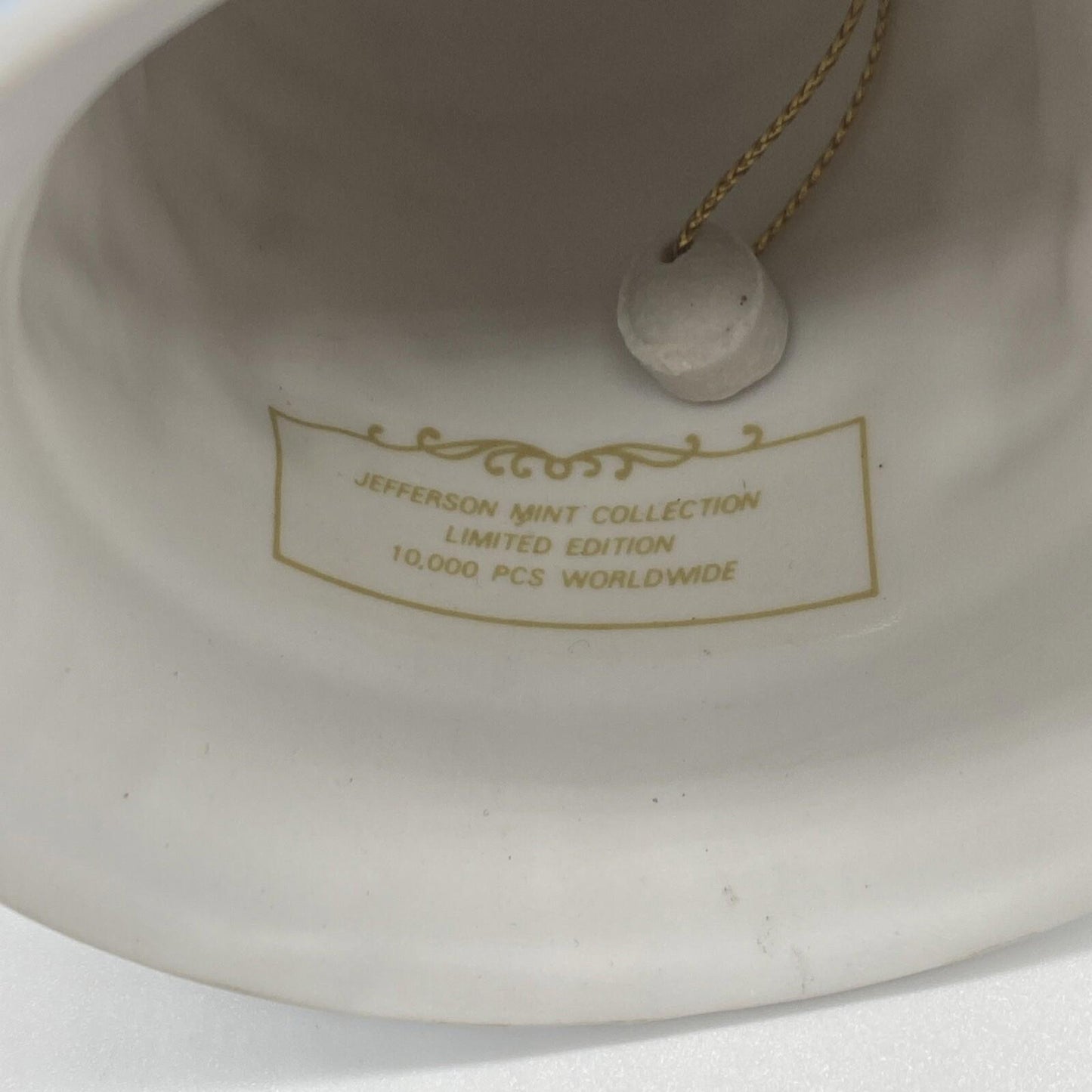Vintage Jefferson Mint 1990 Bell Blue Ceramic Raised Textured Limited Edition