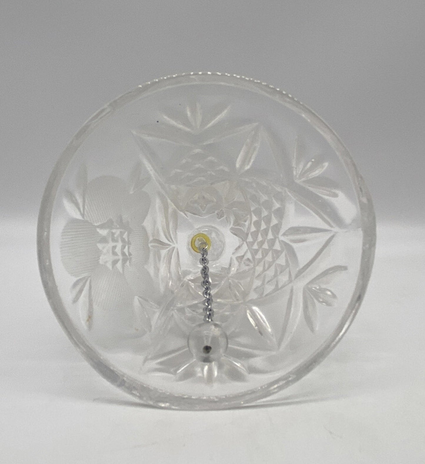 Vintage Clear Cut Etched Crystal Bell