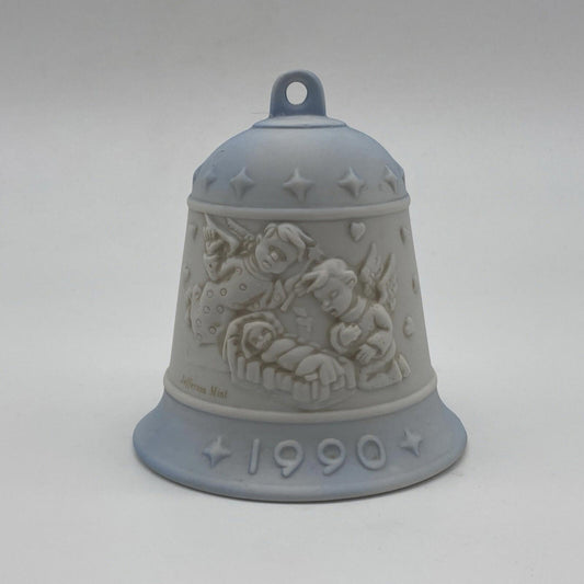 Vintage Jefferson Mint 1990 Bell Blue Ceramic Raised Textured Limited Edition