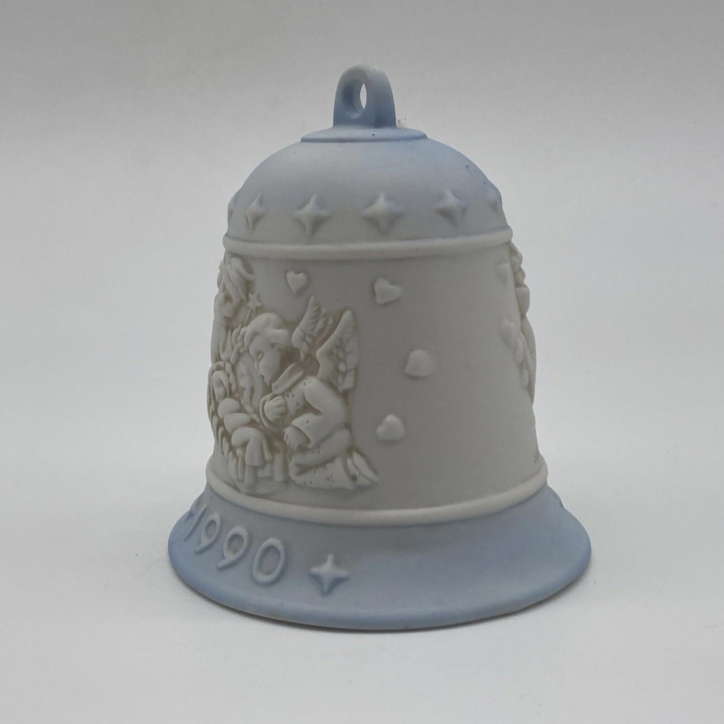 Vintage Jefferson Mint 1990 Bell Blue Ceramic Raised Textured Limited Edition
