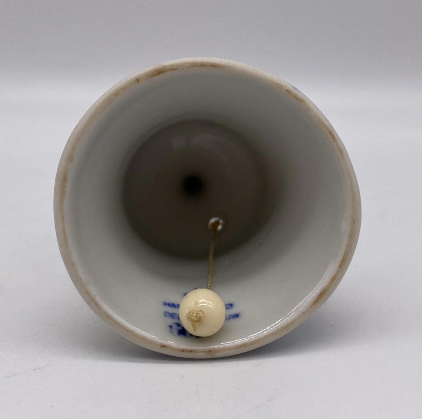 Vintage Hand Painted Porcelain Bell Delfts Blauw Blue Windmill Holland