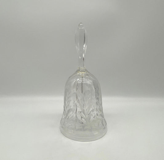 Vintage Clear Cut Etched Crystal Bell