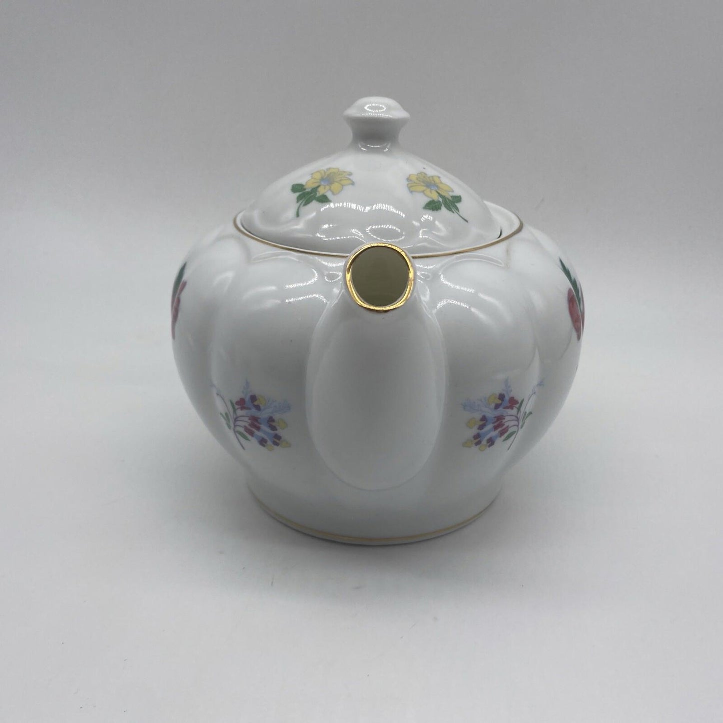 Laura Ashley Parfums Porcelain Floral Teapot And 2 Cups