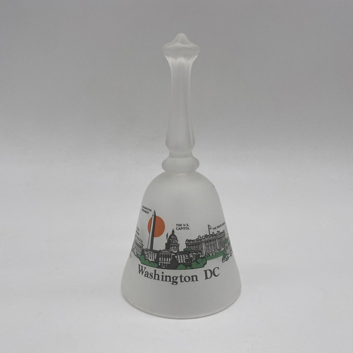 Vintage Glass Washington DC Collectible Souvenir Bell