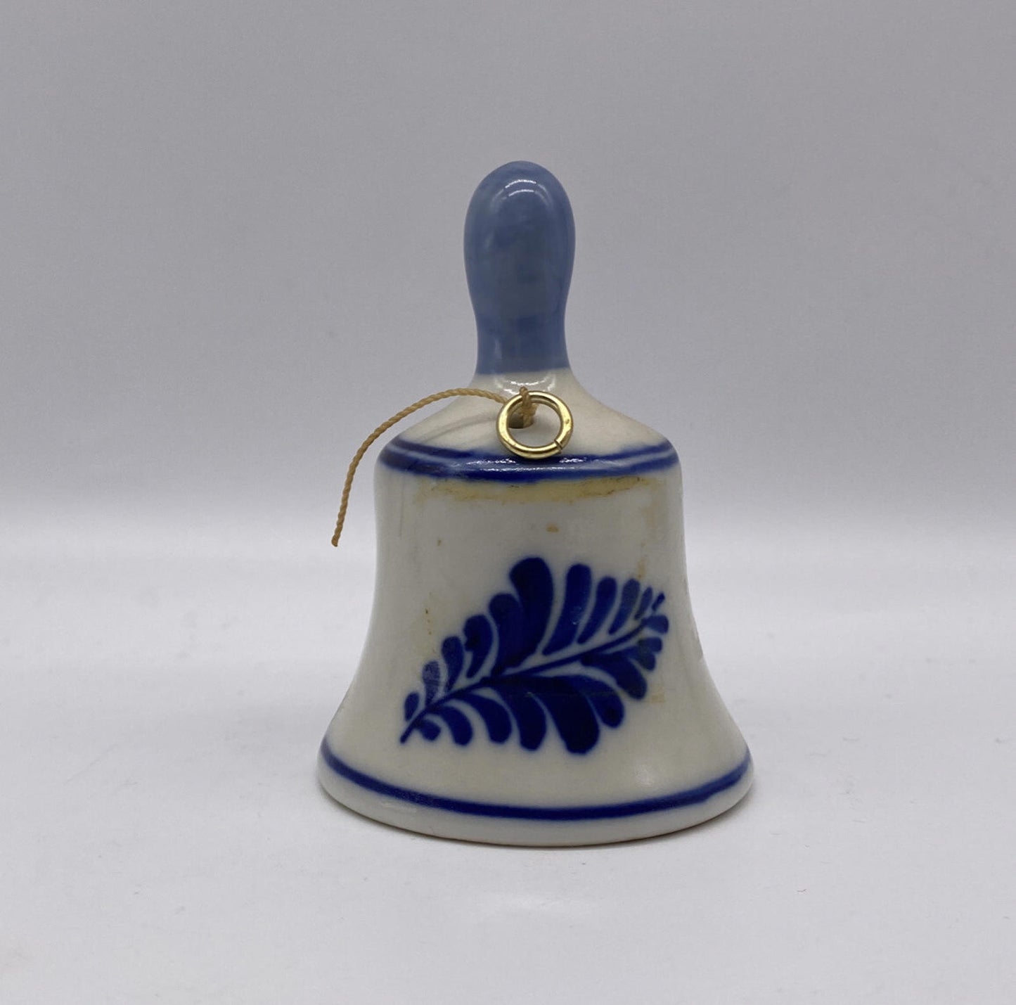 Vintage Hand Painted Porcelain Bell Delfts Blauw Blue Windmill Holland