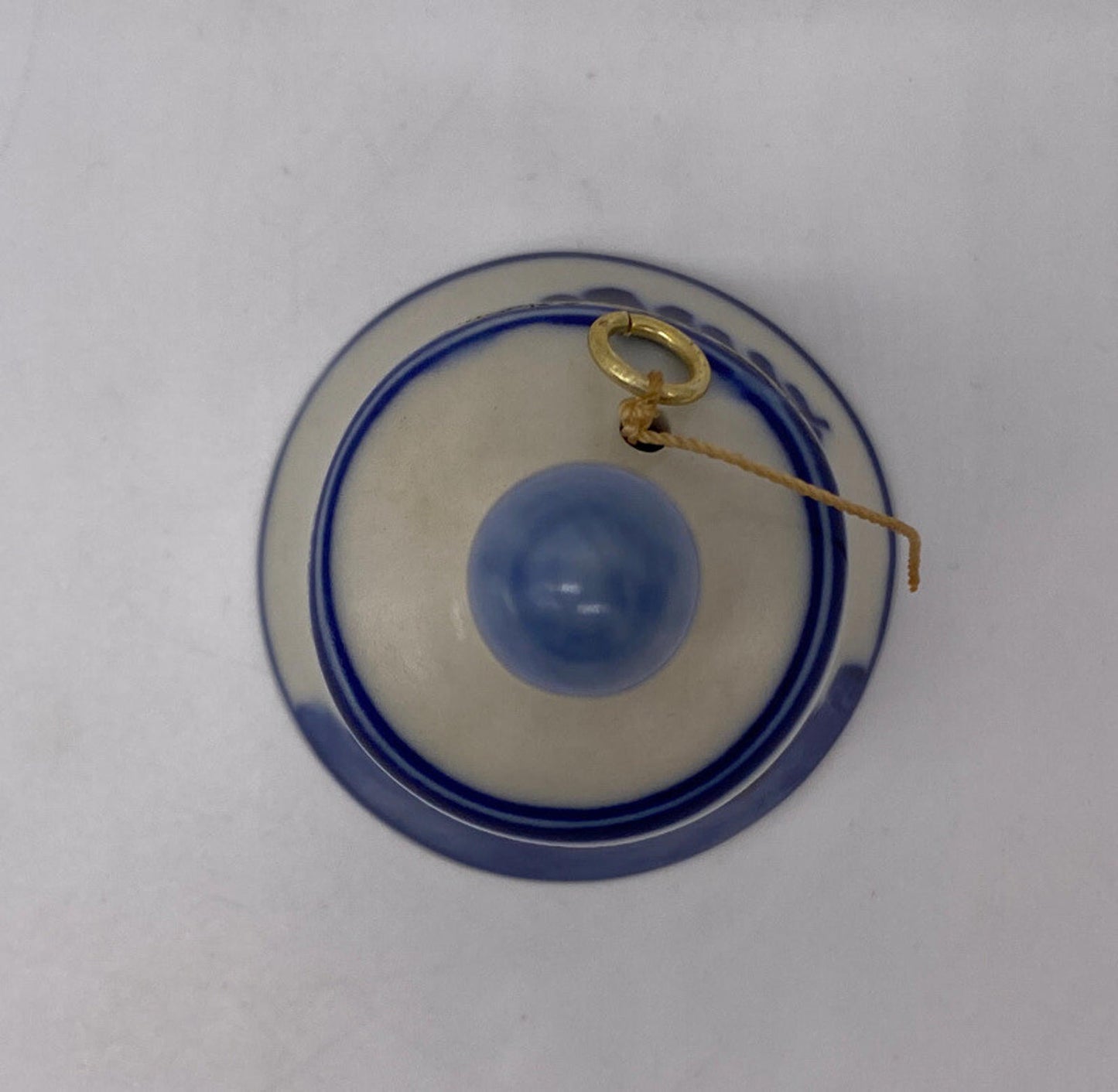 Vintage Hand Painted Porcelain Bell Delfts Blauw Blue Windmill Holland