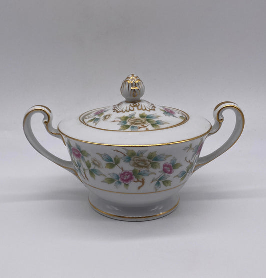 Vintage Noritake Roselace Sugar Bowl With Lid 5041
