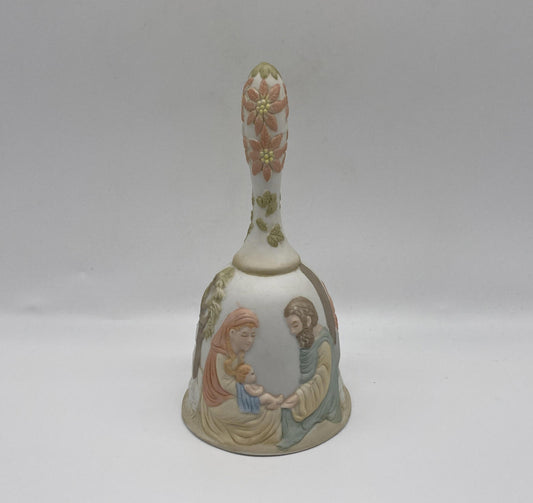 Vintage Lefton Jesus Nativity Christmas Bell 1982 Christopher Collection