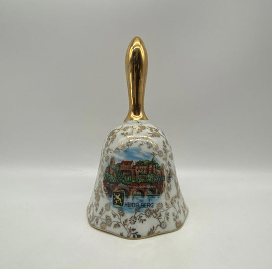 Vintage Heidelberg Germany Porcelain Bell Chintz Pattern