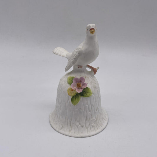Vintage Towle Bird Flower Porcelain Bell