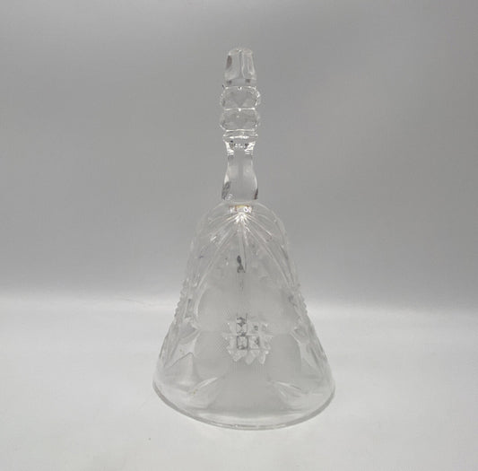 Vintage Clear Cut Etched Crystal Bell